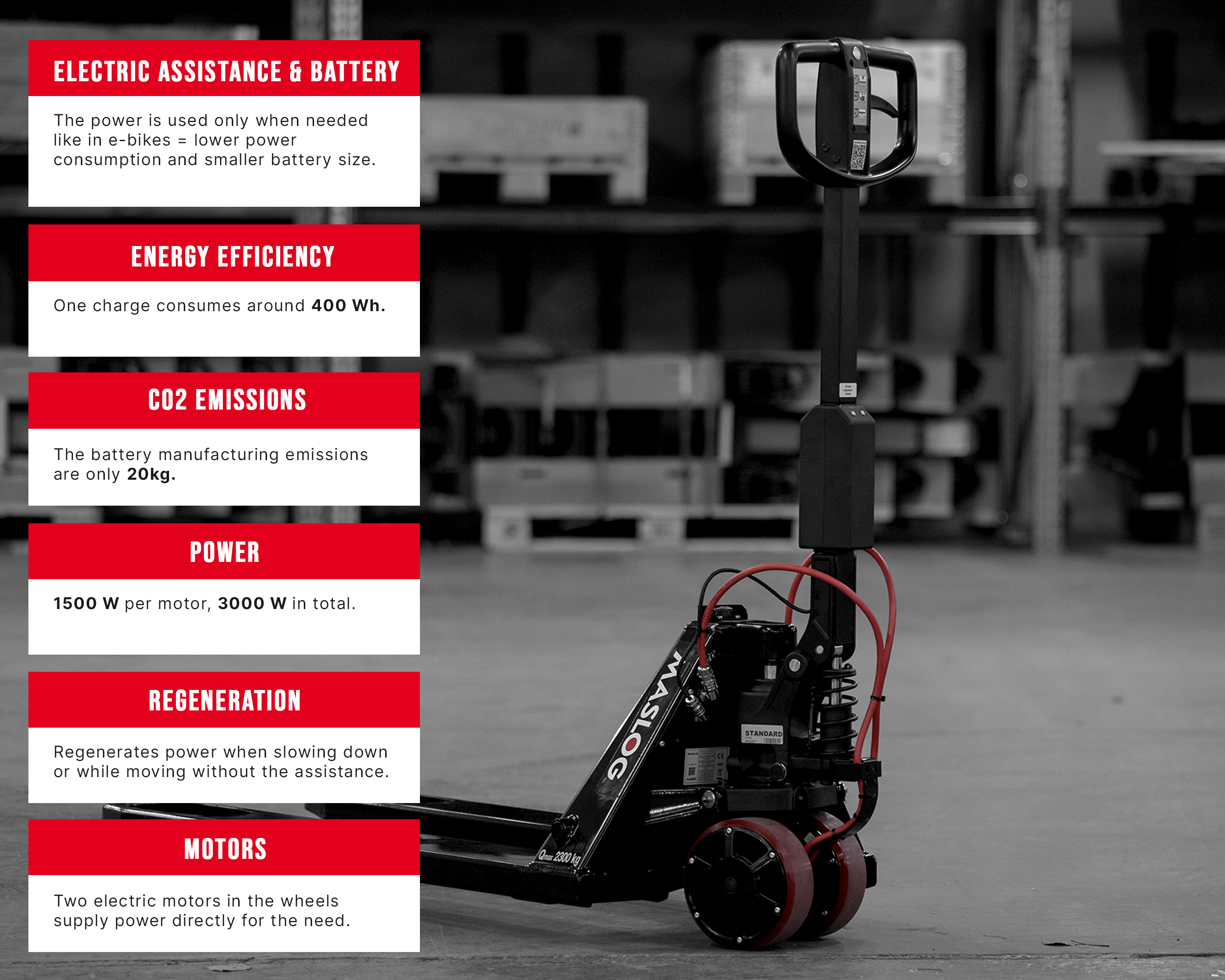 Power Pallet Jack Infograph in English